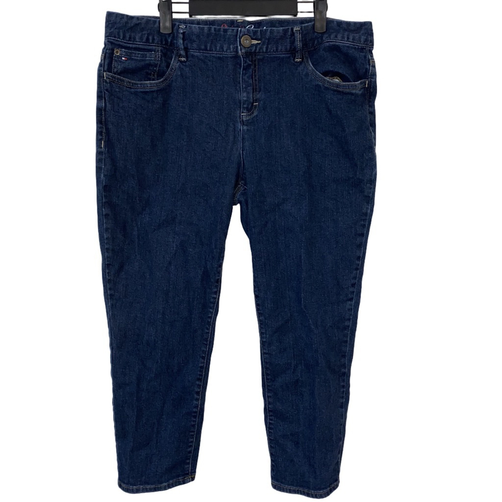 Women's Tommy Hilfiger Spirit Crop Capri Jeans Size 16 Blue Denim